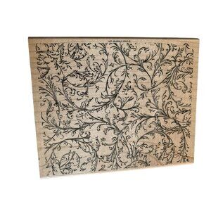 Stampin Up Rubber Stamp Intricate Leaf & Vine Pattern Crafting & Scrapbooking